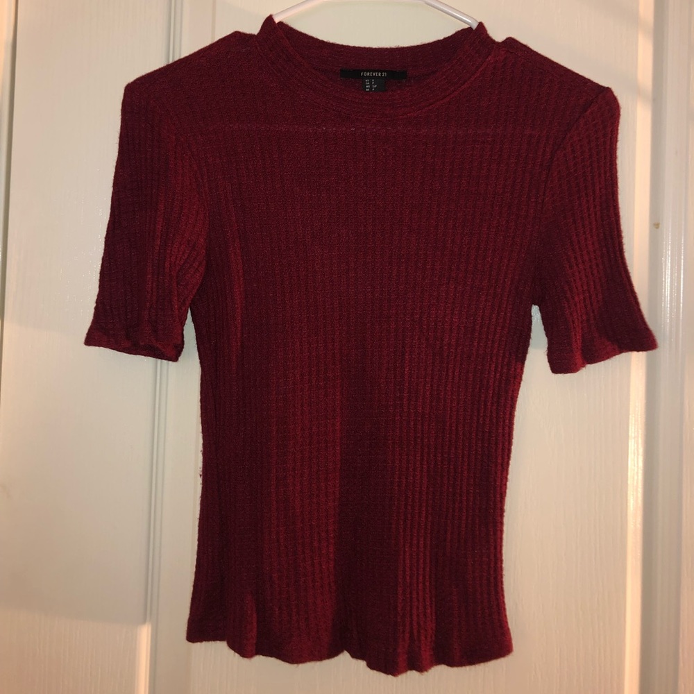 knit ribbed t shirt